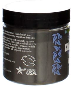 Whitening Tooth Powder with Activated Charcoal for Teeth and Gums (Cool Peppermint) - Safe on Enamel, Detoxifying, Plant-Based and Cruelty Free 2.75 Ounce (Pack of 1) 21 61OQ 2fCcaS