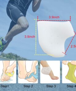 Heel Cups, Plantar Fasciitis Inserts, Heel Pads Cushion (3 Pairs, FSA or HSA Eligible) Great for Heel Pain, Heal Dry Cracked Heels, Achilles Tendinitis, for Men & Women. (Gel Heel Cups) White(3 Pairs) 28 61OQQnTnb0L 1