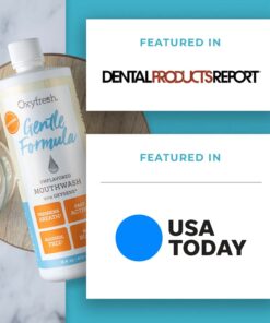 Oxyfresh Gentle Formula Unflavored Mouthwash – Perfect for Ultra Sensitive Gums & Teeth – No Mint, Zero Alcohol, Flavor Free – Fresh Breath. 16 oz. 14 61ORYWN9LzL