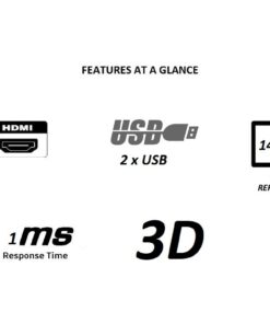Alternative view of ASUS VG248QE 24" Full HD 1920x1080 144Hz 1ms HDMI Gaming Monitor 24" FHD 1ms 144Hz Height Adjustable