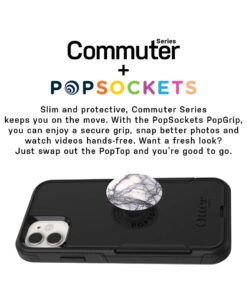 Bundle: OtterBox COMMUTER SERIES Case for IPhone 11 - (BLACK) + PopSockets PopGrip - (WHITE MARBLE) Black / White Marble Case & PopGrip 21 61OS9GMEk L