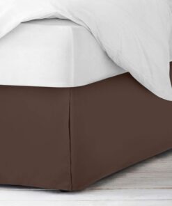 Alternative view of Nestl Dark Brown Bed Skirt Queen Size - Queen Bed Skirt 14 Inch Drop - Brushed Microfiber Bed Skirts - Hotel Quality Pleated Bed Skirt - Shrinkage & Fade Resistant
