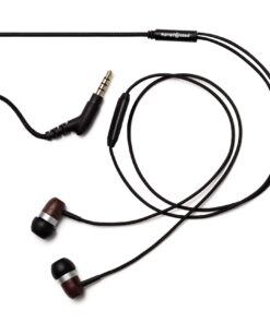 Symphonized GLXY Premium Genuine Wood in-Ear Noise-isolating Headphones with Mic and Nylon Cable (Ebony) Ebony 10 61OStCDU37S
