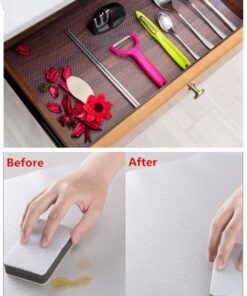 HityTech 6 Pack Refrigerator Liners, Washable Refrigerator Mats Liners Waterproof Fridge Pads Mat Shelves Drawer Table Mats 17 3/4" x 11 3/4" - All 6 Clear 6 Pcs - All Transparent 12 61OTYVJWHDL