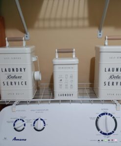 Household Essentials 05100 Rear Display Over-The-Washer Storage Shelf | Organize and Store Laundry Room Supplies | White 36 61OTsQZiNfL