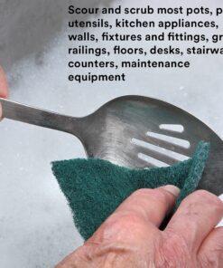 3M Scouring Pad 96-20, 20 Pads, 6” x 9”, General Purpose Cleaning, Food Safe, Non-Rusting 6" x 9" 10 61OULbqPYNS