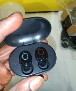 kurdene Bluetooth Wireless Earbuds, S8 Deep Bass Sound 38H Playtime IPX8 Waterproof Earphones Call Clear with Microphone in-Ear Bluetooth Headphones Comfortable for iPhone, Android Small Black 38 61OUqRWAfwL