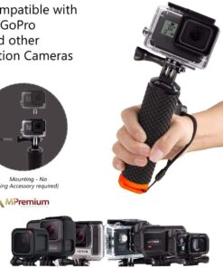 Waterproof Floating Hand Grip Compatible with GoPro Hero 12 11 10 9 8 7 6 5 4 3 3+ 2 1 Session Black Silver Camera Handler & Handle Mount Accessories Kit for Water Sport and Action Cameras (Orange) 30 61OVe1YqfOL 1