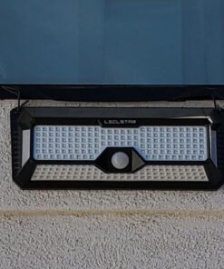 LECLSTAR Solar Outdoor Lights - 4000Lm 268 LED Security Lights with 4 Wide Angle, Motion Sensor Lights for Outside, IP65 Waterproof Solar Powered Wireless Flood Wall Lights with 3 Modes Black 36 61OWisvLp3L