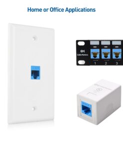 Cable Matters UL Listed 10-Pack RJ45 Keystone Jack, Cat6 Keystone Jacks in Blue 15 61OXl4ulYL