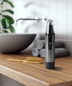 ToiletTree Products Nose Hair Trimmer with LED Light - Stainless Steel, Heavy-Duty Casing - Ear & Nose Hair Trimmer - Men's Grooming Trimmer for Beard, Eyebrows, and Ears 27 61OXz4ckBqS