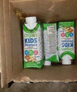 Orgain Organic Kids Nutritional Protein Shake, Vanilla - Kids Snacks with 8g Dairy Protein, 22 Vitamins & Minerals, Fruits & Vegetables, Gluten Free, Soy Free, Non GMO, 8.25 Fl Oz (Pack of 12) Pack of 12 23 61OZGqeG7XL