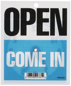 Headline Sign Double-Sided Open/Will Return Sign with Clock Hands, 5" x 6", Made in USA (9381) 5" x 6" 4 61OZsgdPFfL