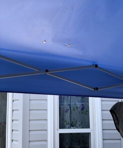 Crown Shades 10x10 Pop up Canopy Outside Canopy, Patented One Push Tent Canopy with Wheeled Carry Bag, Bonus 8 Stakes and 4 Ropes, Blue 48 61OaUdt0TRL