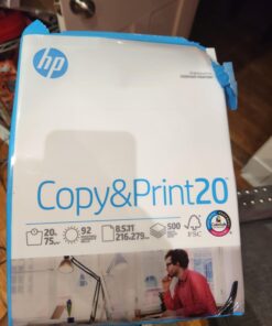 HP Printer Paper | 8.5 x 11 Paper | Copy &Print 20 lb | 1 Ream Case - 500 Sheets| 92 Bright | Made in USA - FSC Certified | 200060 1 Pack Standard Size (8.5x11) 39 61ObMGotOIL 1