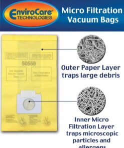 Alternative view of EnviroCare Replacement Vacuum Bags made to fit Kenmore Canister Type C or Q 50555, 50558, 50557 and Panasonic Type C-5 Vacuums 12 pack 12 Bags