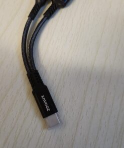 ZOOAUX USB C to 3.5mm Headphone and Charger Adapter,2 in 1 USB C to Aux Audio Jack with PD 60W Fast Charging Dongle Cable Cord for iPhone 15/15 Pro Max,Galaxy S23/S22/S21 Ultra, iPad Pro,Pixel(Black) Black 27 61OcVmveggL