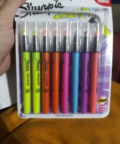 SHARPIE Highlighter, Clear View Highlighter with See-Through Chisel Tip, Stick Highlighter, Assorted, 8 Count 8 Count (Pack of 1) 51 61OdfIgftEL