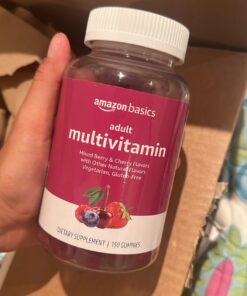 Amazon Basics Adult Multivitamin, 150 Gummies, 75-Day Supply, Mixed Berry & Cherry (Previously Solimo) 150 Count (Pack of 1) 25 61Odmbo8V9L