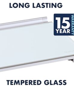 Quartet Glass Dry Erase White Board, Desktop Computer Pad for Notetaking, 18" x 6" Whiteboard, Clean Erase Surface with Storage, 1 Dry Erase Marker, White Surface (GDP186) 31 61OdvFPnhNL