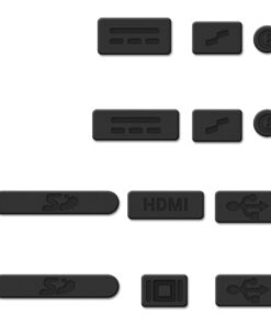 kwmobile Anti-Dust Protection Plugs Set - Silicone Rubber Dust Plug Stopper Compatible with Apple MacBook Pro 13" 15" Retina/Air 11" 13"(from Mid 2011 to Mid 2016) black 8 61Oef7iKt7L