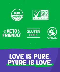 Pyure Organic Stevia Blend, Granulated All-Purpose - White Sugar Substitute, Zero Carb, Zero Sugar, Zero Calorie, Plant-Based Stevia Sweetener for Keto Friendly Food, 1 lb (16 oz) 1 Pound (Pack of 1) 24 61OhyOIdRS
