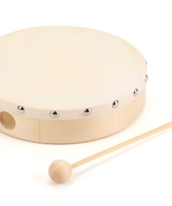 Foraineam 3 Pack 8 Inches Hand Drum Goatskin Drumhead Wood Frame Drum with Beater 11 61OigZQoDaL