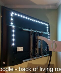 Power Practical LED Lights for TV Backlight - Luminoodle, USB Powered TV LED Light Strip w/ Bias Ambient Lighting for Home Theater - True White - Size (24"-29” TV) Medium (24 in-29 in TV, White) 62 61OijLda YL