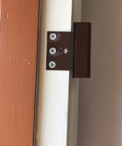 BAOWEIJD Door Lock Child Proof, Home Security Door Reinforcement Lock Withstand 800 lbs Door Latch Double Safety Security Protection for Your Home (Brown Door Security Lock) Brown 31 61OjGWZbUIL