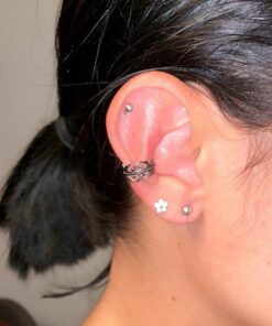 Carved Swirls Rhodium Plated Brass Non Piercing Ear Cuff & FREE ITEMS by PIERCE ME 29 61OkYvxsRbL