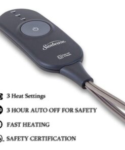 Sunbeam Heated Throw Blanket (Navy Plaid) 50" x 60" Navy 5 61OmzVvQkbL