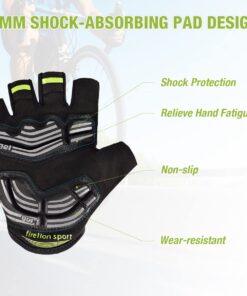 FIRELION Bike Gloves for Men/Women Cycling,Cycling Gloves for Outdoor MTB DH Road Racing,Full Finger Half Finger Padded Bicycle Protective Gloves,Non-Slip Shock-Absorbing Touchscreen Riding Gloves Large Green 12 61OnAgZX UL 1
