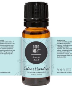 Edens Garden Good Night Essential Oil Synergy Blend, 100% Pure Therapeutic Grade (Undiluted Natural/Homeopathic Aromatherapy Scented Essential Oil Blends) 10 ml 10 ml (.33 fl oz) 20 61OnF0kVB7L