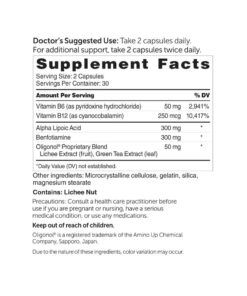 Alternative view of Dr. Whitaker Complete Neuro-Vascular Support Supplement for Nerve Function and Microcirculation, 60 Capsules (30-Day Supply)