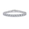 Amazon Collection Sterling Silver Tennis Bracelet set with Round Cut Infinite Elements Cubic Zirconia, White/Platinum 7.25" 6 mm 11 61OnsKZ zL