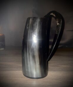 AleHorn Viking Horn Mug, Shot Glass and Bottle Opener Bundle | Viking Drinking Horn Set | Viking Horn Cup, Viking Mug Gift Ideas For Him - Viking Drinking Horn Mug Set for Beer, Ale or Mead - 16 oz L - 16oz 27 61OqGPv47dL