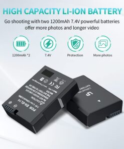 LP EN-EL14 EN EL14a Battery Charger Pack, 2-Pack Battery& Dual Slot Charger, Compatible with Nikon D3500, D5600, D3300, D5100, D5500, D3100, D3200, D5200, D5300, D3400, DF, P7000, P7100, P7700, P7800 2 Batteries & Charger 17 61OqlJKQt6L