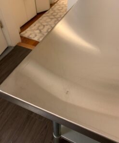 GRIDMANN Stainless Steel Kitchen Prep Table 36 x 24 Inches with Backsplash & Under Shelf, NSF Commercial Work Table for Restaurant and Home 36 in Long x 24 in Deep 41 61OrYDuaMtL