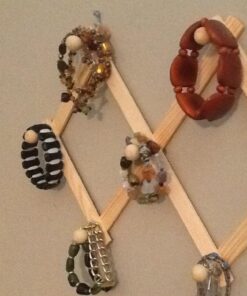 Alternative view of An American Company HC084 Expandable Wood Wall Rack, Durable Design, Metal Screws and Hangers, 11 7/8" x 3" Overall Dimensions, Smooth Wood Finish, Set of 2 (k2324-2PK)