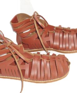 AnNafi Mens Gladiator Leather Sandal | Roman Centurian Brown Caligae|Medieval Greek Soldier Sandles| Ancient Costume Footwear 8 61OvbleHNeL