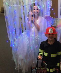 ITART Micro LED Blue String Lights 8 Packs Fairy Lights Battery Operated 6ft 20 LED Ultra Thin Silver Wire Waterproof for Costume Craft Party Clothes Jellyfish Halloween Blue (8 Pack) 39 61OwFuGg2WL