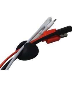 ROK Hardware Multipurpose Silicone Cable Clip Grip Wire Cord Type USB Desk Wall Desktop Organizer Charger Holder (20 Pack, Black) 20 Pack 22 61OzGxbAG L