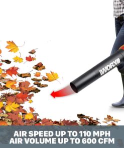 WORX WG520 12 Amp TURBINE 600 Electric Leaf Blower Corded Turbine Blower 21 61P0YxhTcgL