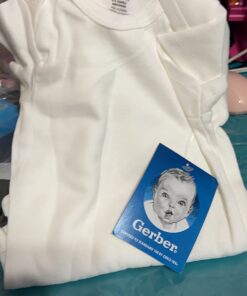 Gerber baby-girls 5-pack Solid Onesies Bodysuits 0-3 Months White 40 61P1PPVajHL