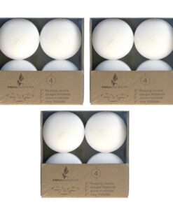 Mega Candles - Unscented 3" Floating Disc Candles - White, Set of 12 18 61P5B1V4qdL