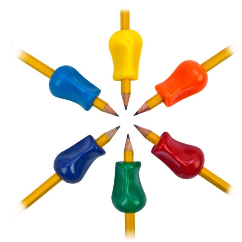 Catalog 7 The Pencil Grip Original Pencil Gripper, Universal Ergonomic Writing Aid For Righties And Lefties, Colorful Pencil Grippers, Assorted Colors, 6 Count - TPG-11106