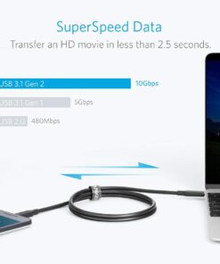 Alternative view of Anker USB-C to USB-C 3.1 Gen 2 Cable (3ft) with Power Delivery, for iPhone 15Pro/15ProMax/15/15Plus Apple MacBook, Huawei Matebook, iPad Pro 2020, Chromebook and More Type-C Devices/Laptops