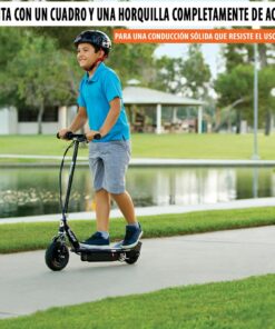 Razor E100 Glow Electric Scooter for Kids Age 8+, LED Light-Up Deck, 8" Air-filled Front Tire, Up to 40 Minutes Continuous Ride Time 21 61PCAr4QeYL