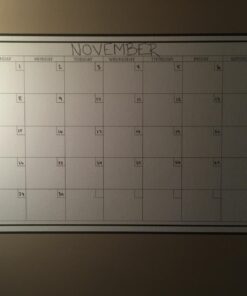 WallPops WPE0447 Large Monthly Dry Erase Calendar Decal, White & Off-White 33 61PDVHSFIEL