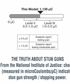 SABRE 2-in-1 Stun Gun with Flashlight and Belt Holster, Emits 1.60 Powerful Pain Inducing Microcoulombs (µC) Charge, 120 Lumen LED Flashlight, Rubberized Grip, Compact Design, Rechargeable 15 61PE6NIXgaL